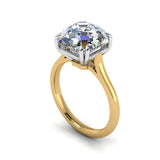 5.46ct Asscher Cut Natural Diamond Engagement Ring in 18ct Yellow Gold