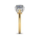 5.46ct Asscher Cut Natural Diamond Engagement Ring in 18ct Yellow Gold