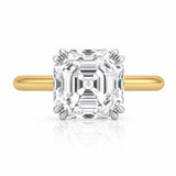 5.46ct Asscher Cut Natural Diamond Engagement Ring in 18ct Yellow Gold