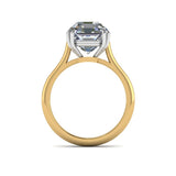 5.46ct Asscher Cut Natural Diamond Engagement Ring in 18ct Yellow Gold