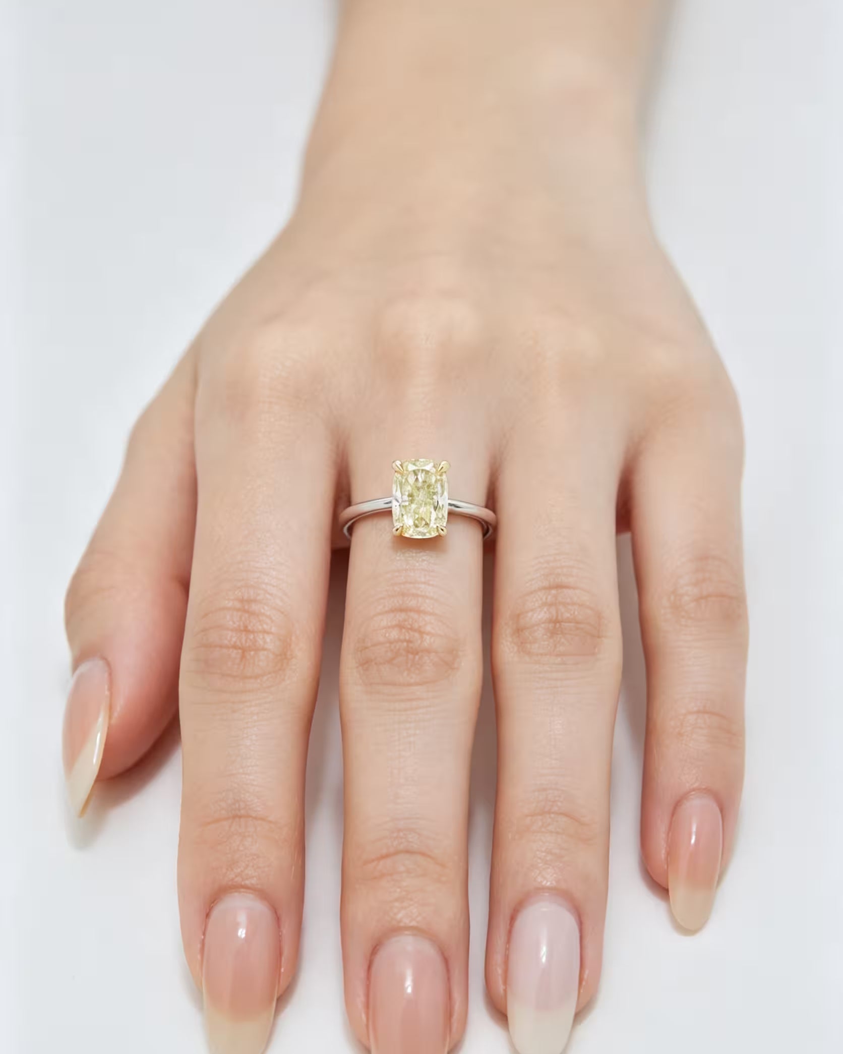 3.02ct Cushion Cut Natural Diamond Engagement Ring