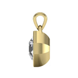 2.90ct Natural Asscher Cut Diamond Pendant in 18ct Yellow Gold