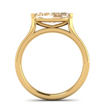 1.03ct Marquise Unique Cut Natural Diamond Engagement Ring in 18ct Yellow Gold