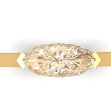 1.03ct Marquise Unique Cut Natural Diamond Engagement Ring in 18ct Yellow Gold