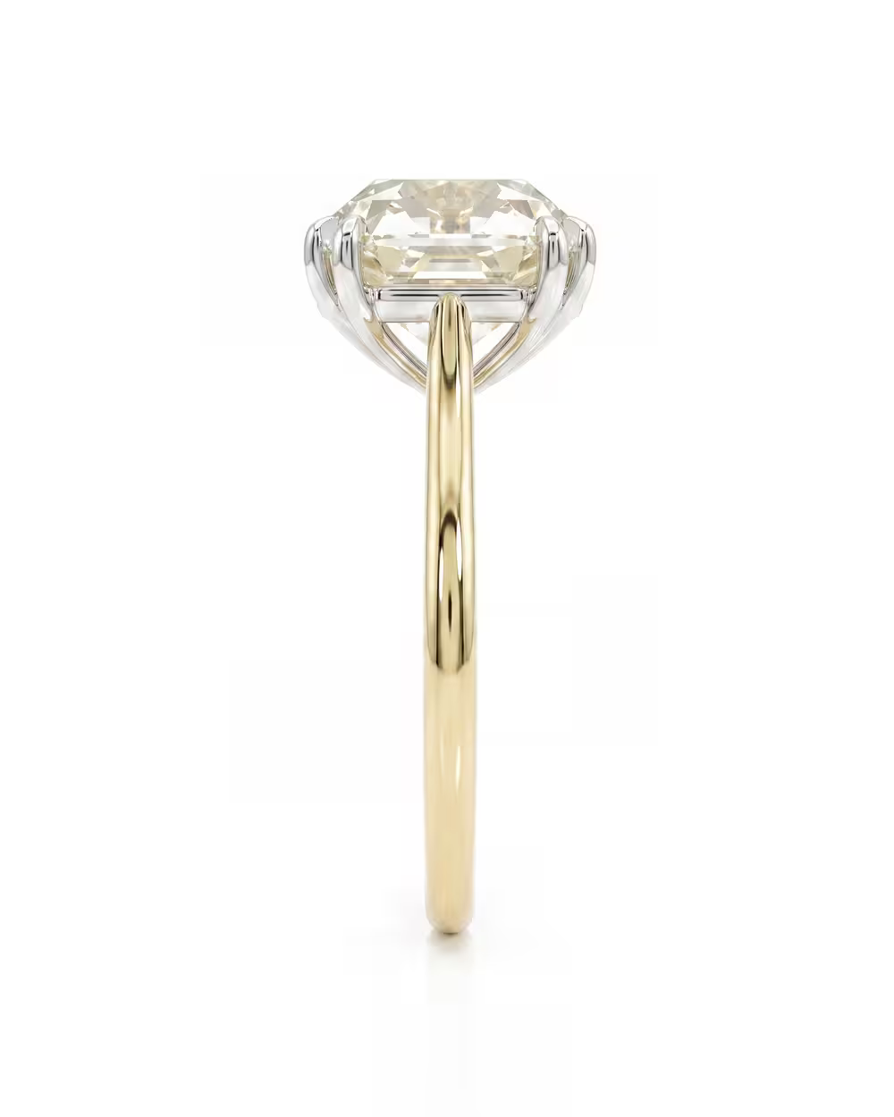 5.46ct Asscher Cut Natural Diamond Engagement Ring