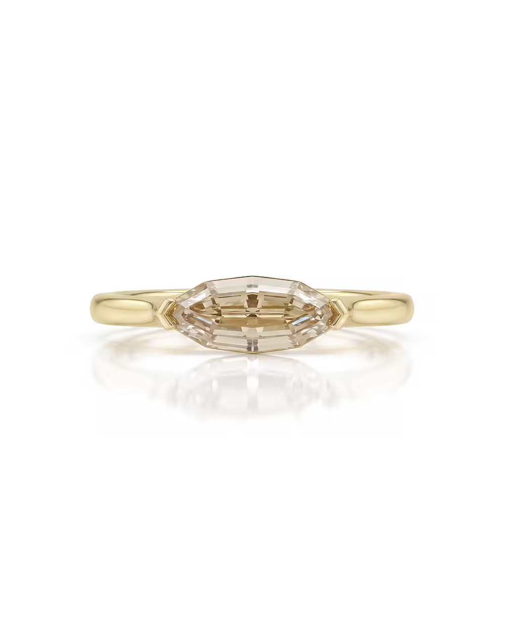 1.03ct Marquise Unique Cut Natural Diamond Engagement Ring