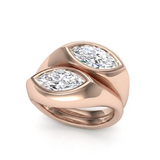 Marquise Diamond Twin Rings | Bespoke Rings | London Jeweller