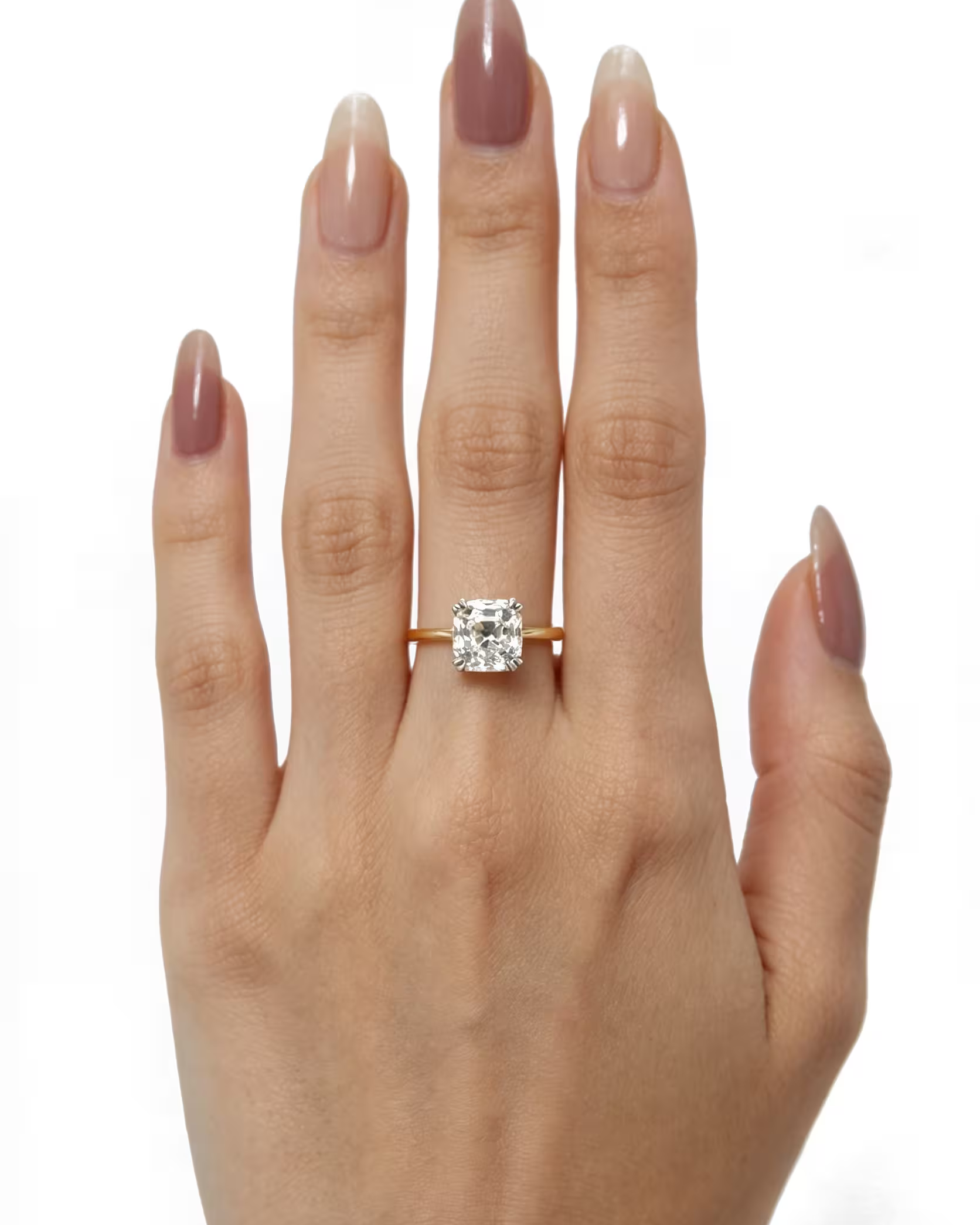 5.46ct Asscher Cut Natural Diamond Engagement Ring