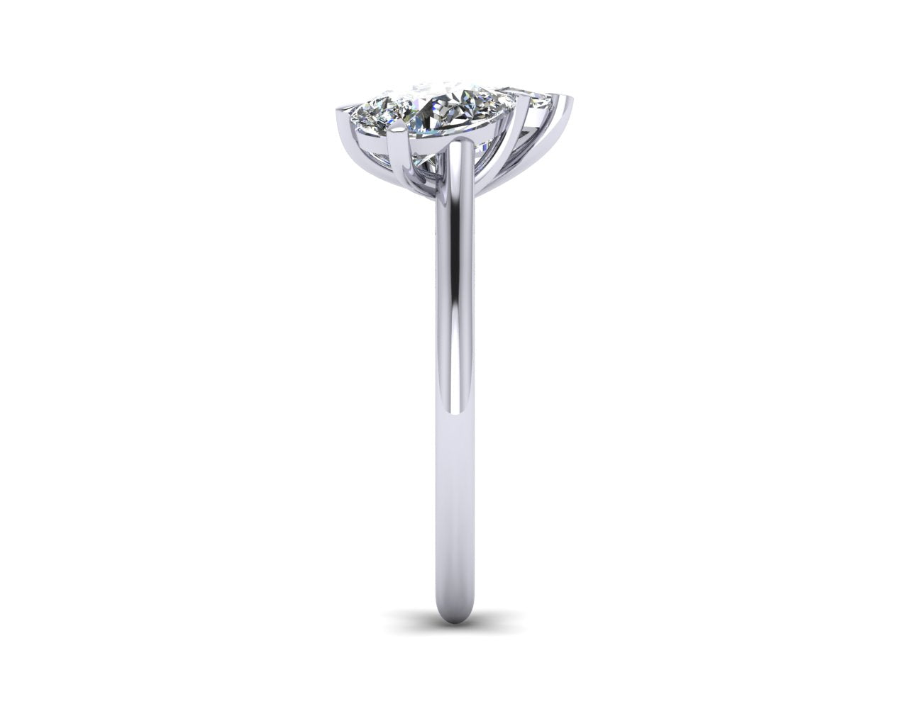 Diamond ring on a white background