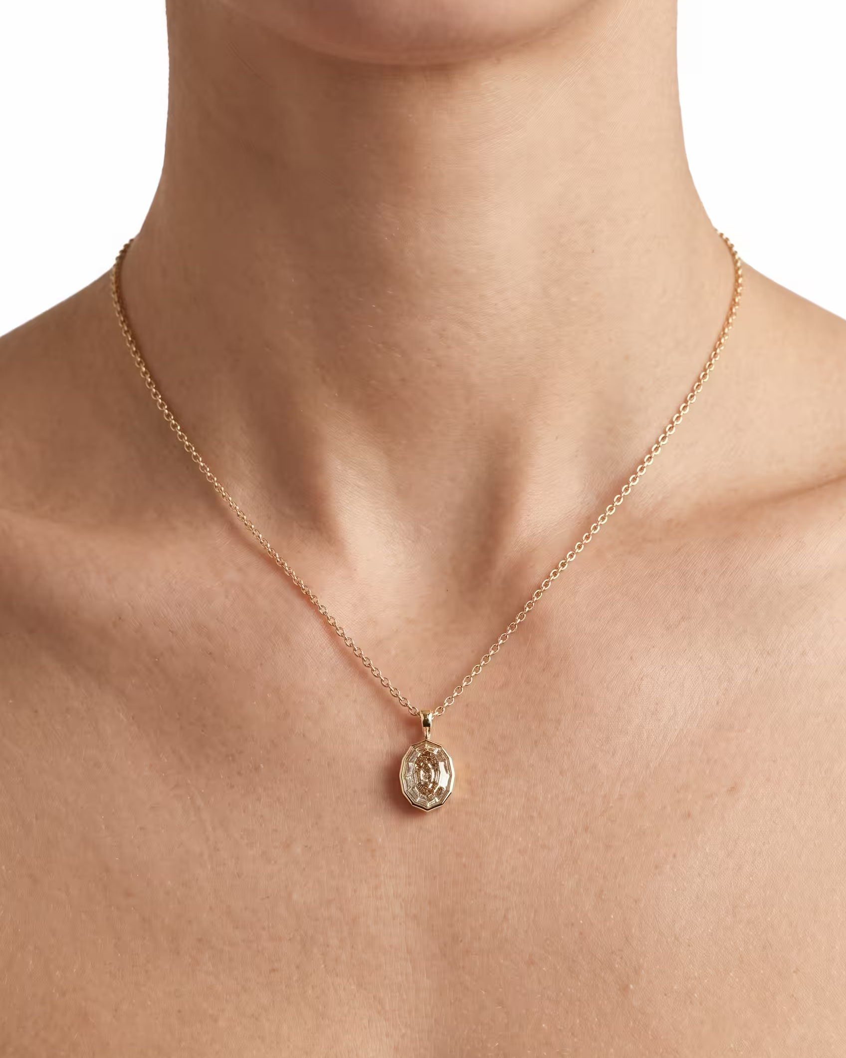 2.03ct Oval Unique Cut Natural Diamond Pendant