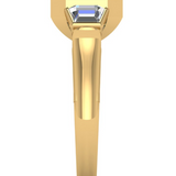 3.10ct Asscher Cut Natural Diamond Engagement Ring in 18ct Yellow Gold