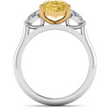 2.23ct Cushion Cut Natural Diamond Engagement Ring in 18ct Yellow Gold / Platinum