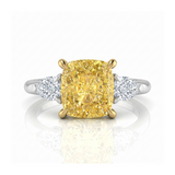 2.23ct Cushion Cut Natural Diamond Engagement Ring in 18ct Yellow Gold / Platinum