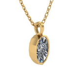 2.03ct Oval Unique Cut Natural Diamond Pendant in 18ct Yellow Gold