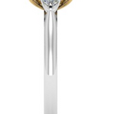 2.23ct Cushion Cut Natural Diamond Engagement Ring in 18ct Yellow Gold / Platinum