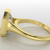 4ct GIA Emerald Cut Natural Diamond Engagement Ring in 18ct Yellow Gold