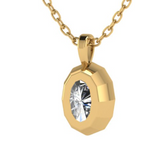 2.03ct Oval Unique Cut Natural Diamond Pendant in 18ct Yellow Gold