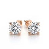 Round Brilliant Cut Diamond Stud Earrings | London Jeweller